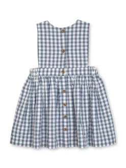 rise little earthling Apron Dress Blue Gingham Clearance