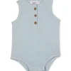 rise little earthling Balloon Romper Light Blue Fashion
