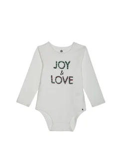 rise little earthling Comfort Fit Bodysuit Antique White Joy & Love Discount