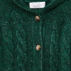 rise little earthling Cozy Sweater Romper Dark Green Hot