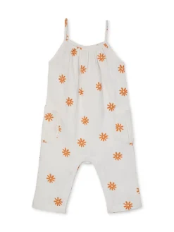 rise little earthling Crinkle Romper White Discount