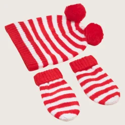 rise little earthling Knitted Pom Pom Hat Clearance