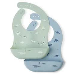 rise little earthling 2-Pack Silicone Bib Hot