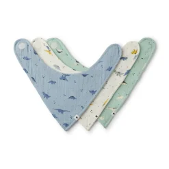 rise little earthling 3-Pack Gauze Bib Blossom Fashion