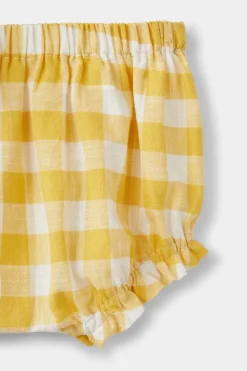 rise little earthling 2-Piece Ruffle Set Antique White Gingham Fashion