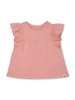 rise little earthling Ruffle Tee Blossom Hot