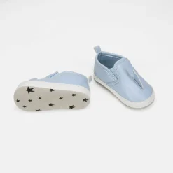rise little earthling Shark Slide Ons Blue 0-3m Discount