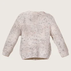 rise little earthling Speckle Cardigan Grey Best
