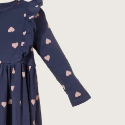rise little earthling Ruffle LS Dress Pink 9-12m Clearance