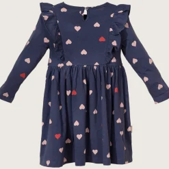 rise little earthling Ruffle LS Dress Pink 9-12m Clearance