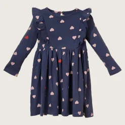 rise little earthling Ruffle LS Dress Pink 9-12m Clearance