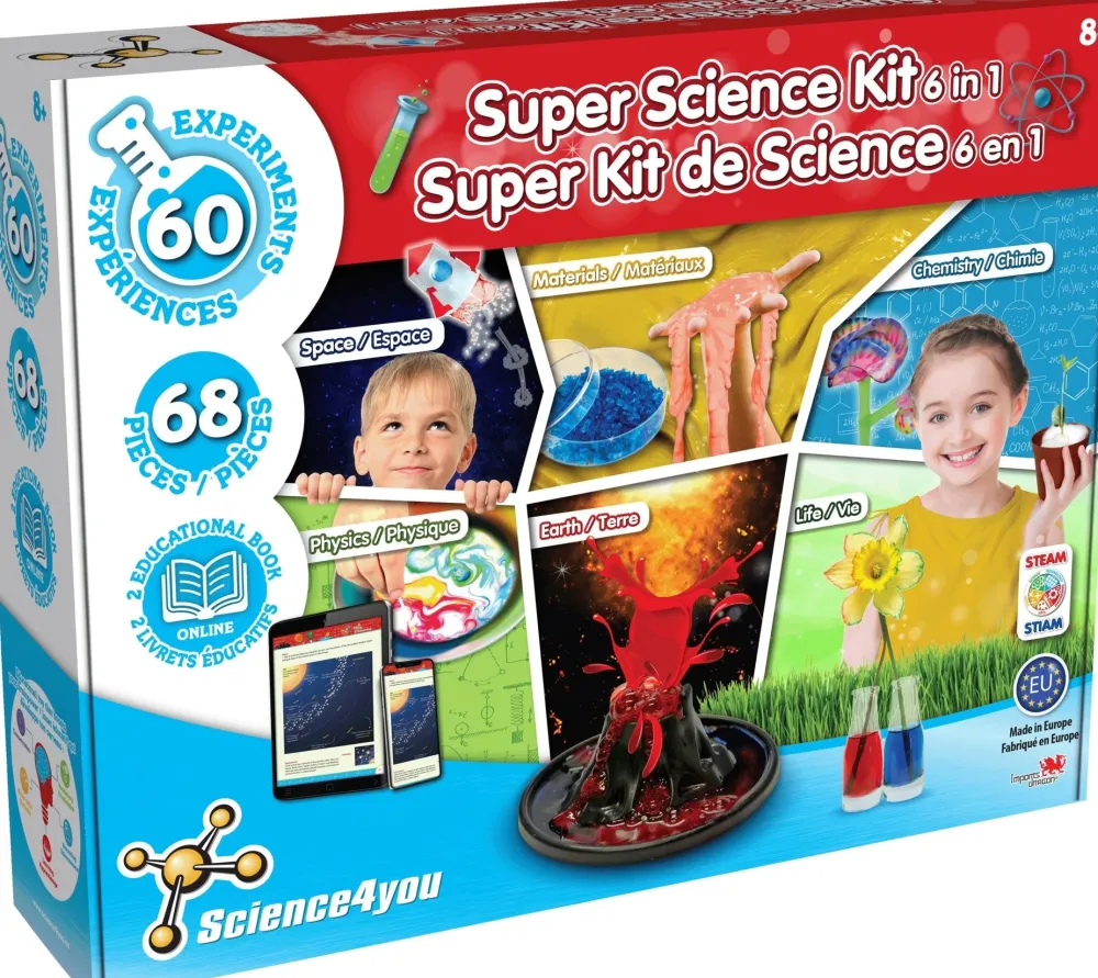 Imports Dragon Inc. Science4You Super Science Kit 6-in-1 New