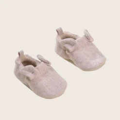 rise little earthling Slide Ons With Ears 0-3m Oatmeal Discount