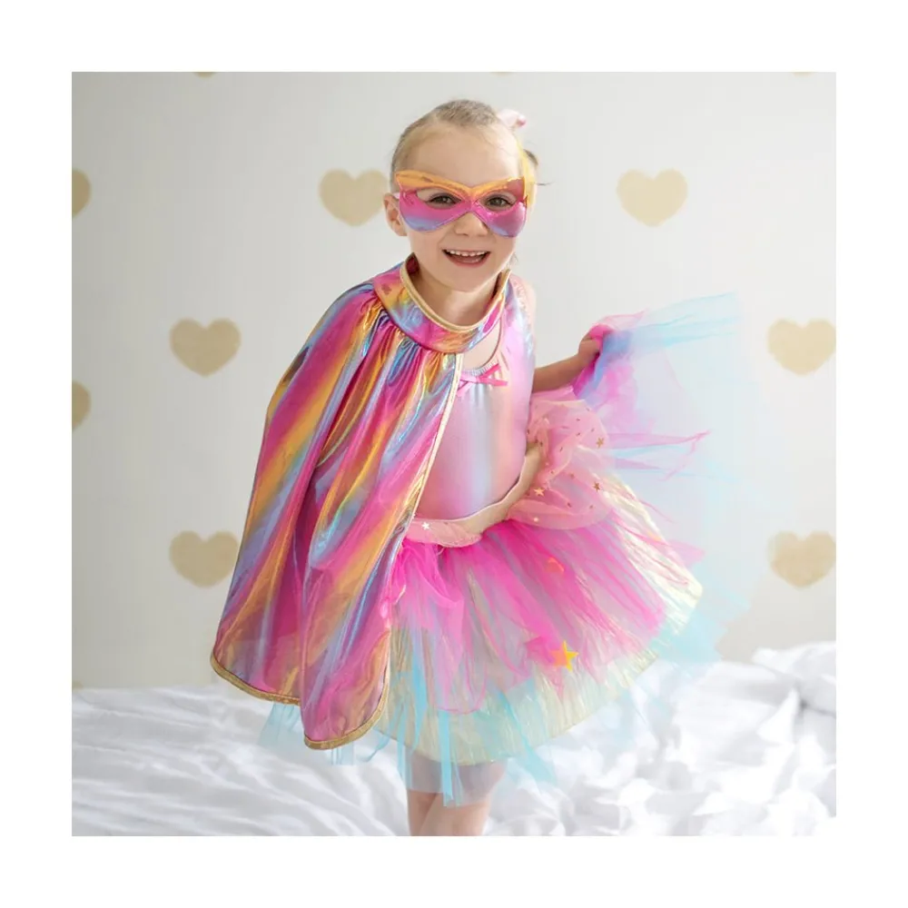 Creative Education Of Can. Super-Duper Tutu/Cape/Mask, Pink/Gold, Size 4-6 Fashion