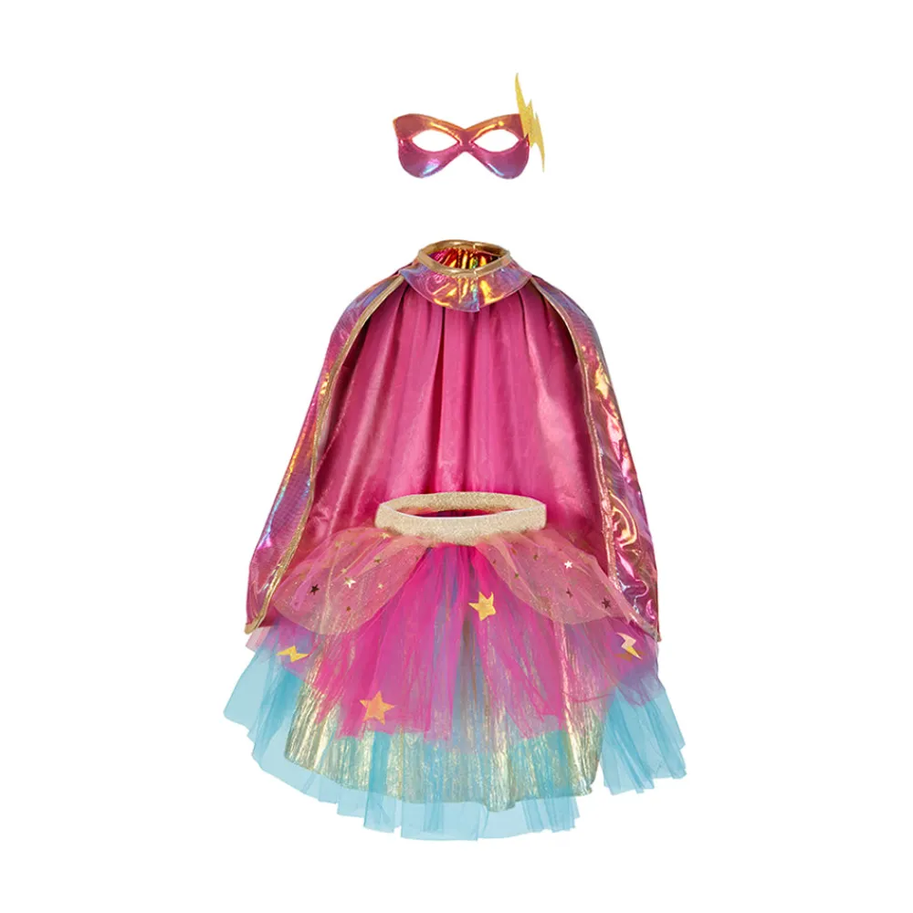 Creative Education Of Can. Super-Duper Tutu/Cape/Mask, Pink/Gold, Size 4-6 Fashion