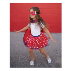 Creative Education Of Can. Superhero Tutu Cape & Mask Blue/Red 67675 Set Outlet