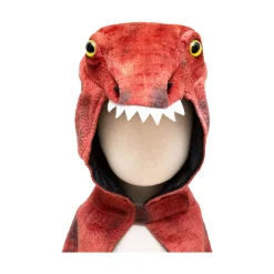 Mastermind Toys T-Rex Hooded Cape, Dark Red/Black, Size 4-5 Best