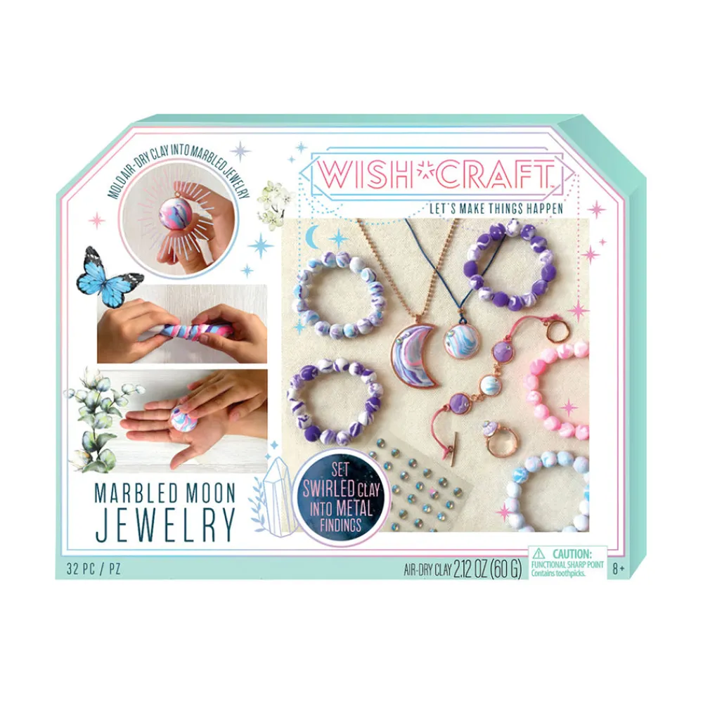 AR Bill Service (Bright Stripes LLC) Wish*Craft Marbled Moon Phase Jewellery Outlet